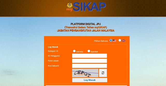 Login mySIKAP Bayar Saman JPJ Online 2022