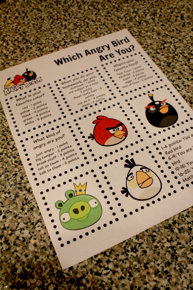 Second Chances Girl A Miami Family And Lifestyle Blog Printable Angry Birds Trivia Game