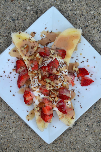 Breakfast Banana Split- healthy and satisfying!