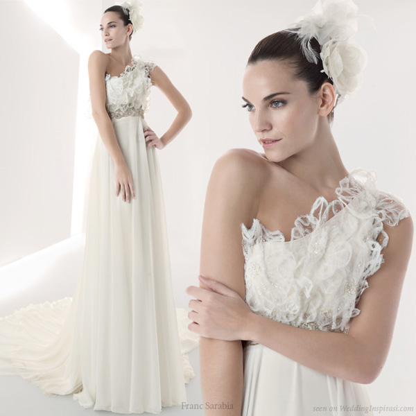 One Shoulder Wedding Dresses 2012