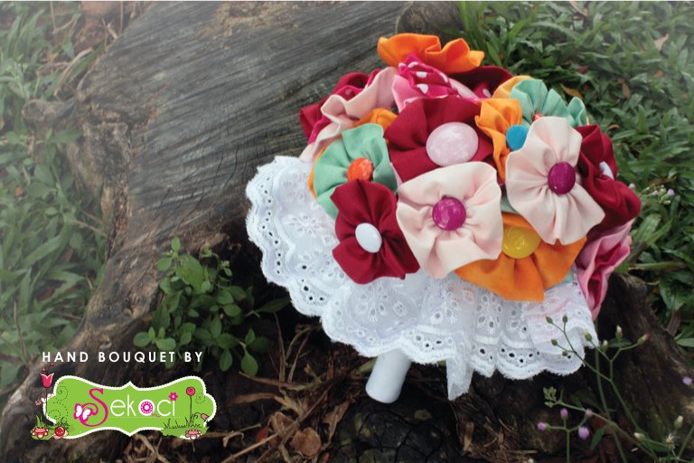 Wedding Favor Bridal Hand Bouquet Cotton Candy