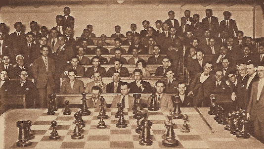 Tablero gigante del Club d’Escacs Barcelona en 1928