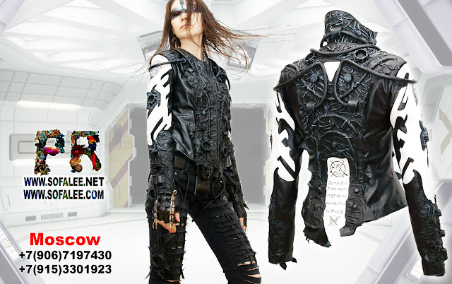 Leather jacket space style, clothing for gamers
