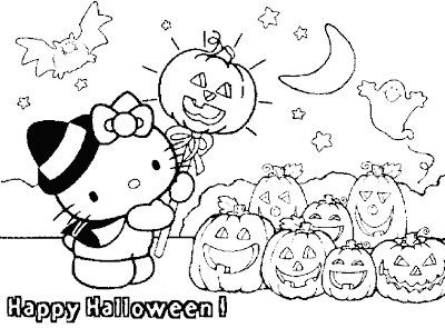 Halloween Coloring on Hello Kitty This Halloween As An Angel A Witch And Even As Darth Vader