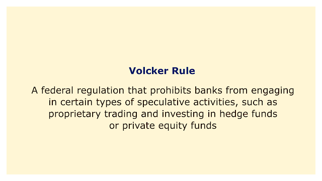 A federal regulation that prohibits banks from engaging in certain types of speculative activities, such as proprietary trading.