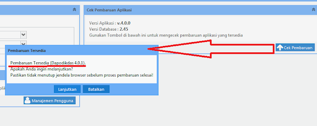 Cara Update Aplikasi Dapodikdas 4.00 menjadi Versi 4.0.1