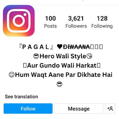 Instagram Bio For Boys Attitude in Hindi