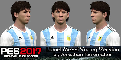 PES 2017 Young Lionel Messi by Jonathan Facemaker