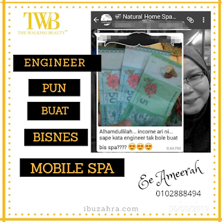 Twb, the walking beauty, Kuantan, terengganu, Pahang, mobile spa, spa bergerak, kerja part time 