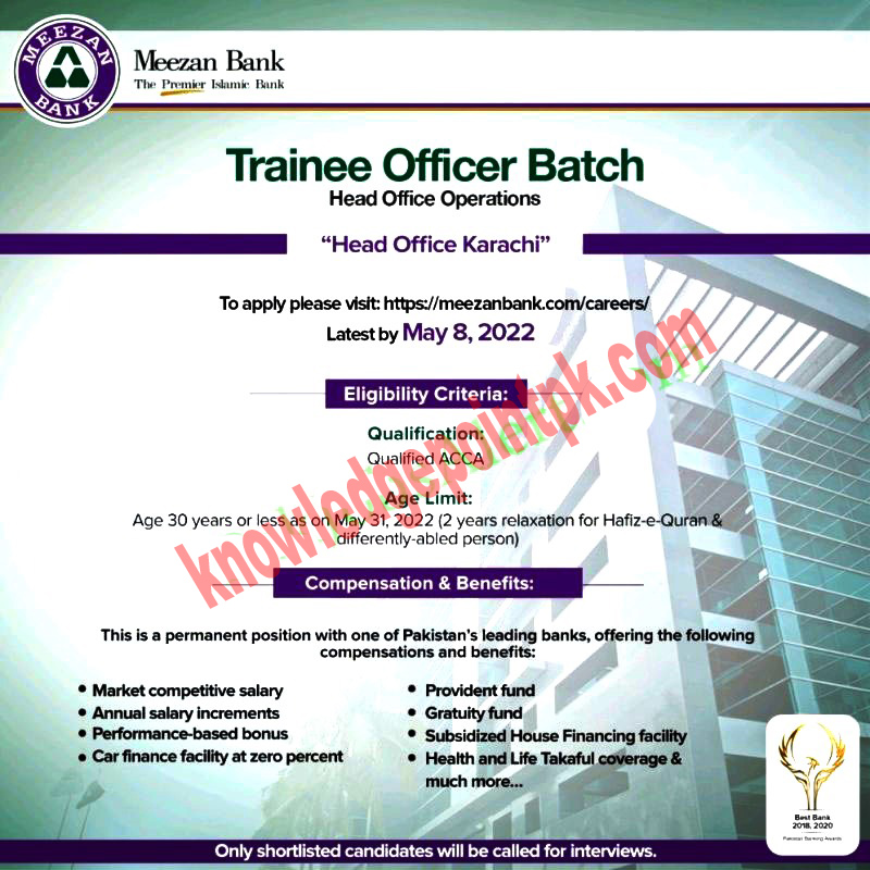 Meezan Bank Jobs 2022-Meezan Bank Career Opportunities.