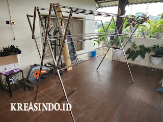 Jemuran Stainless Lipat terkirim ke Rumah Bu Elisabeth Ciracas Jakarta Timur [ RO ]