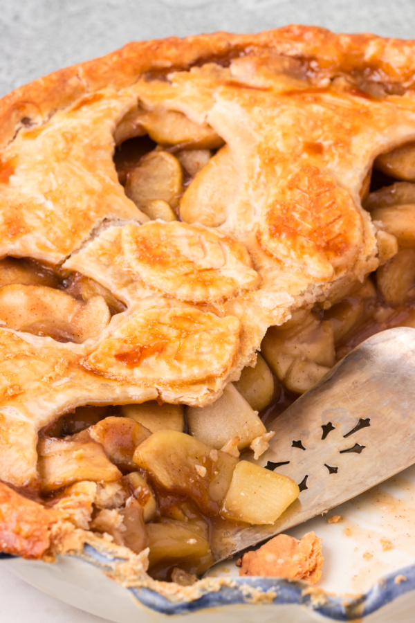 Mama’s Apple Cider Pie! A tried-and-true family recipe for homemade apple pie with tart apples surrounded by a perfectly sweet apple cider filling with hints of vanilla, cinnamon and nutmeg.