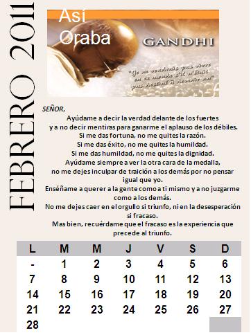 Calendario Febrero 2011