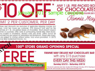 Free Printable Fannie May Coupons