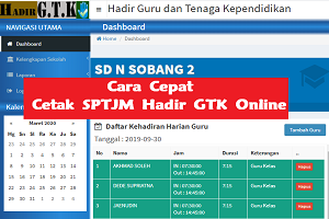 Cara Cepat Cetak SPTJM Hadir GTK Online