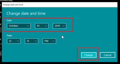 Adjust Date / Time pada Windows kalian dan aturlah waktu 4
