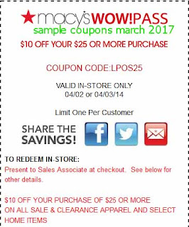 Macy's coupons for march 2017