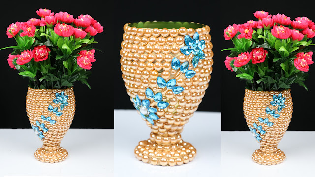 plastic bottle flower vase