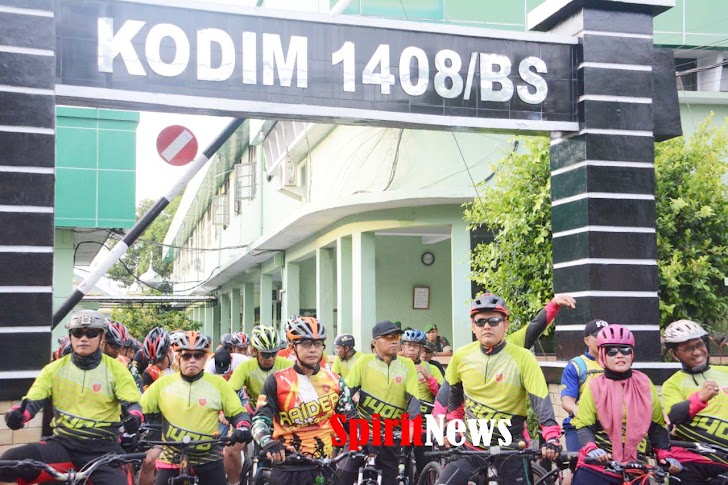 Dandim 1408/BS Makassar, Jadikan Fun Bike Berbagi Pada Anak Yatim Piatu 