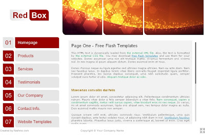 RedBox: Free FLASH Google Blogger Template
