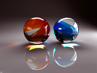 3D Glass Balls wallpaper 1600x1200