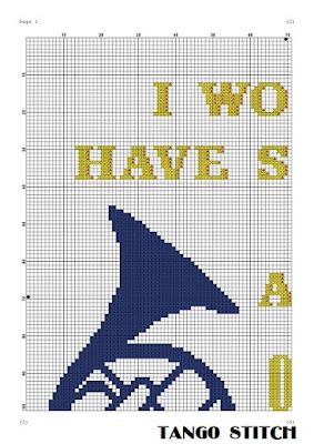 I would have stolen you a whole orchestra cross stitch pattern