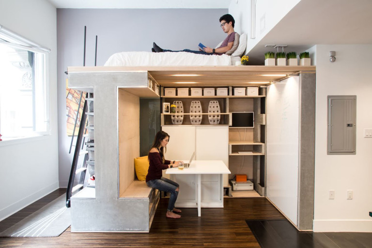Pre-Fabricated Custom Designed Small Loft In San Francisco
