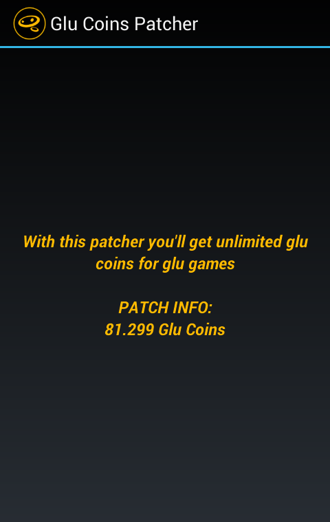 Glu Coins Patcher APK (FULL VERSION)FREE  FULL CRACKED APK