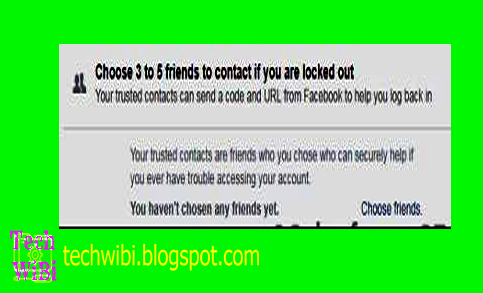 Choose Trusted Contacts