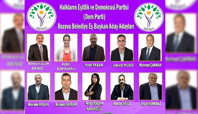 DEM Parti Bozova Belediye Eş Başkan aday adayları belli oldu