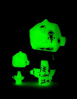 Kuma and Kub Vinyl Set –ZomBeat Bear - GLOW-IN-THE-DARK colorway 03