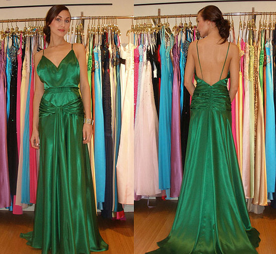 Emerald green prom dresses open back green prom dress