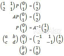 Persamaan matriks P yang pertama