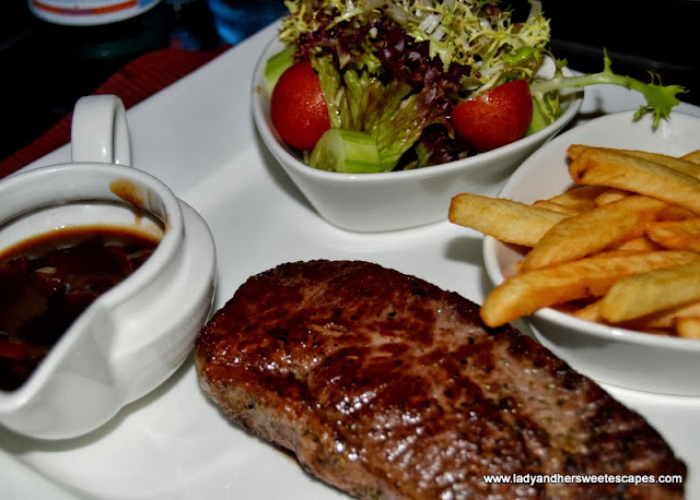 Waves restaurant's ribeye steak 