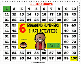 photos of Hundreds Chart Activities, 1st grade, 2nd grade, 3rd grade, Mr Elementary Math