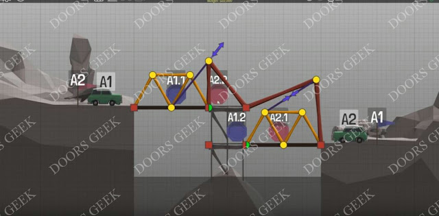 Poly Bridge Level 3-14 Stop & Go walkthrough, solution, cheats, guide