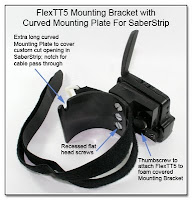 FlexTT5 Mounting Bracket with Curved Mounting Plate for SaberStrip - (Inside View with FlexTT5 Attached)