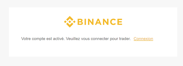 activation du compte Binance