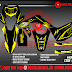 Sticker CRF Motif Shark /Decal CRF 150 Motif Hiu