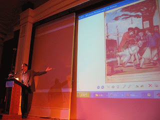 Eric Ferrara lecturing at the New York Historical Society