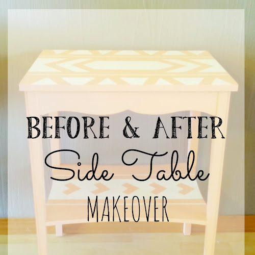 Before and After - Side Table Makeover