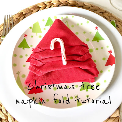 Christmas Tree Napkin fold tutorial