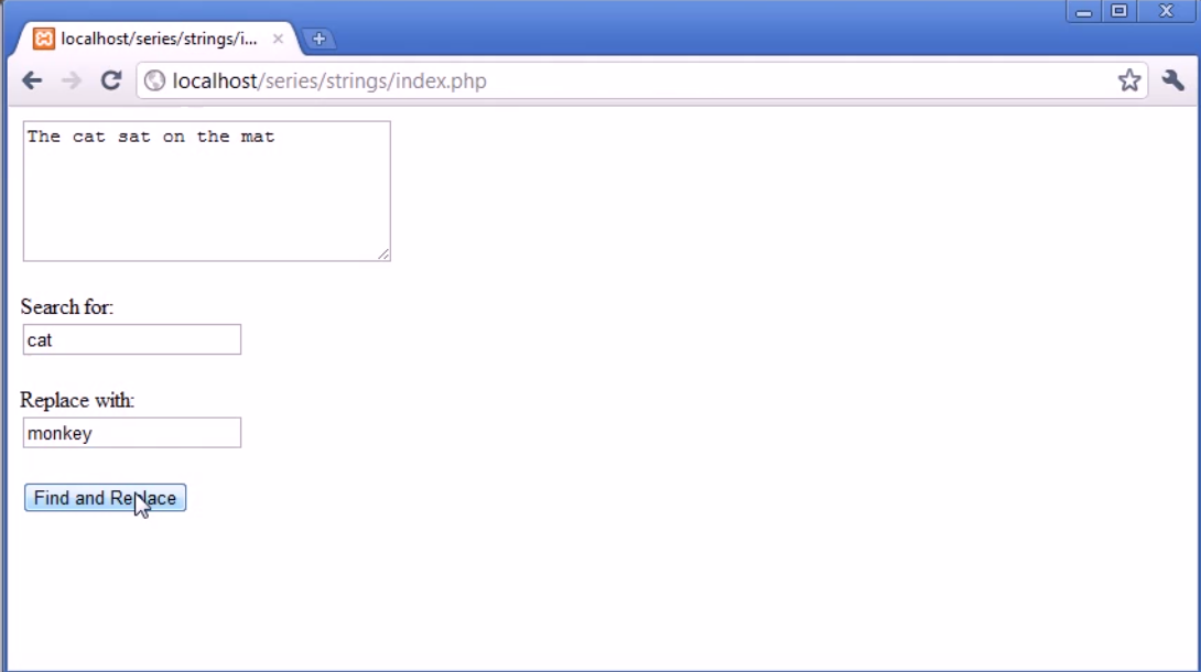 Finding web application in php