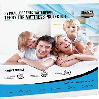Utopia Bedding Premium Hypoallergenic Waterproof Mattress Protector - Vinyl Free - Fitted Mattress Cover (Twin)