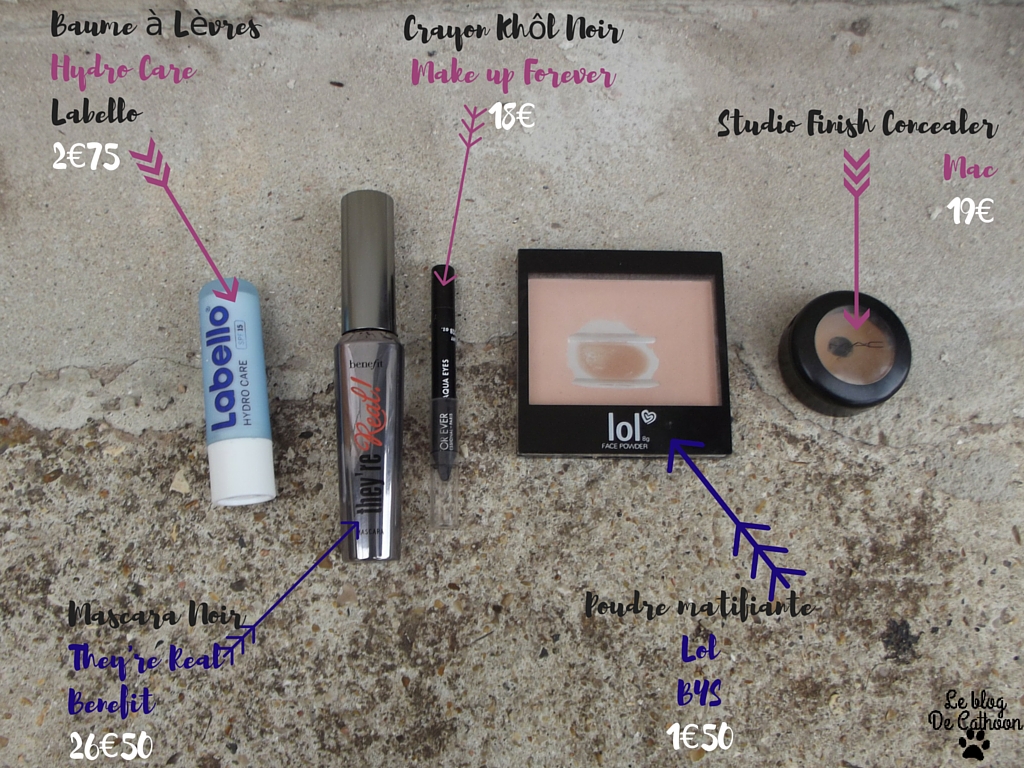 produits utilisés pour un maquillage rapide