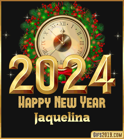 Gif wishes Happy New Year 2024 Jaquelina