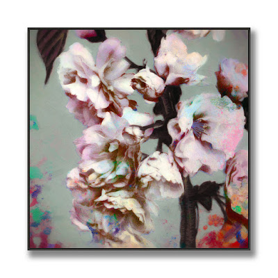 Abstract Floral Art On Canvas by Ricki Mountain