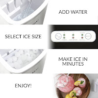 Igloo Ice Maker Machine's Control panel with Indicator Lights for Ice Full and Add Water, image