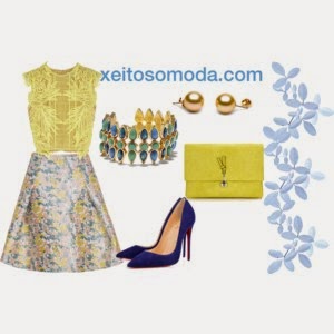 imagen look falda midi capa