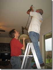 Installing light over pub table 10